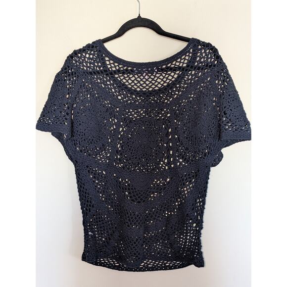 Y2K Juicy Couture Womens L Crochet Swim Cover Up Y2K Beachy Resort Iconic Retro - Picture 3 of 7